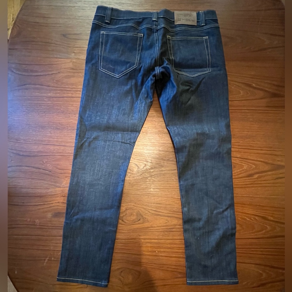 Straight To Hell Proper Citizen dark blue jeans